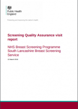 Screening Quality Assurance visit report: NHS Breast Screening Programme South Lancashire Breast Screening Service